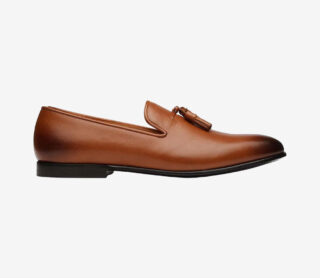 Vatrina Genuine Leather Almond Toe Tassel Loafers