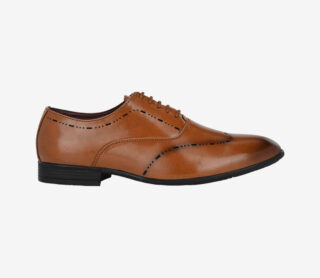 Tstar Tan Classic Leather Oxford Wingtip Derby Shoes